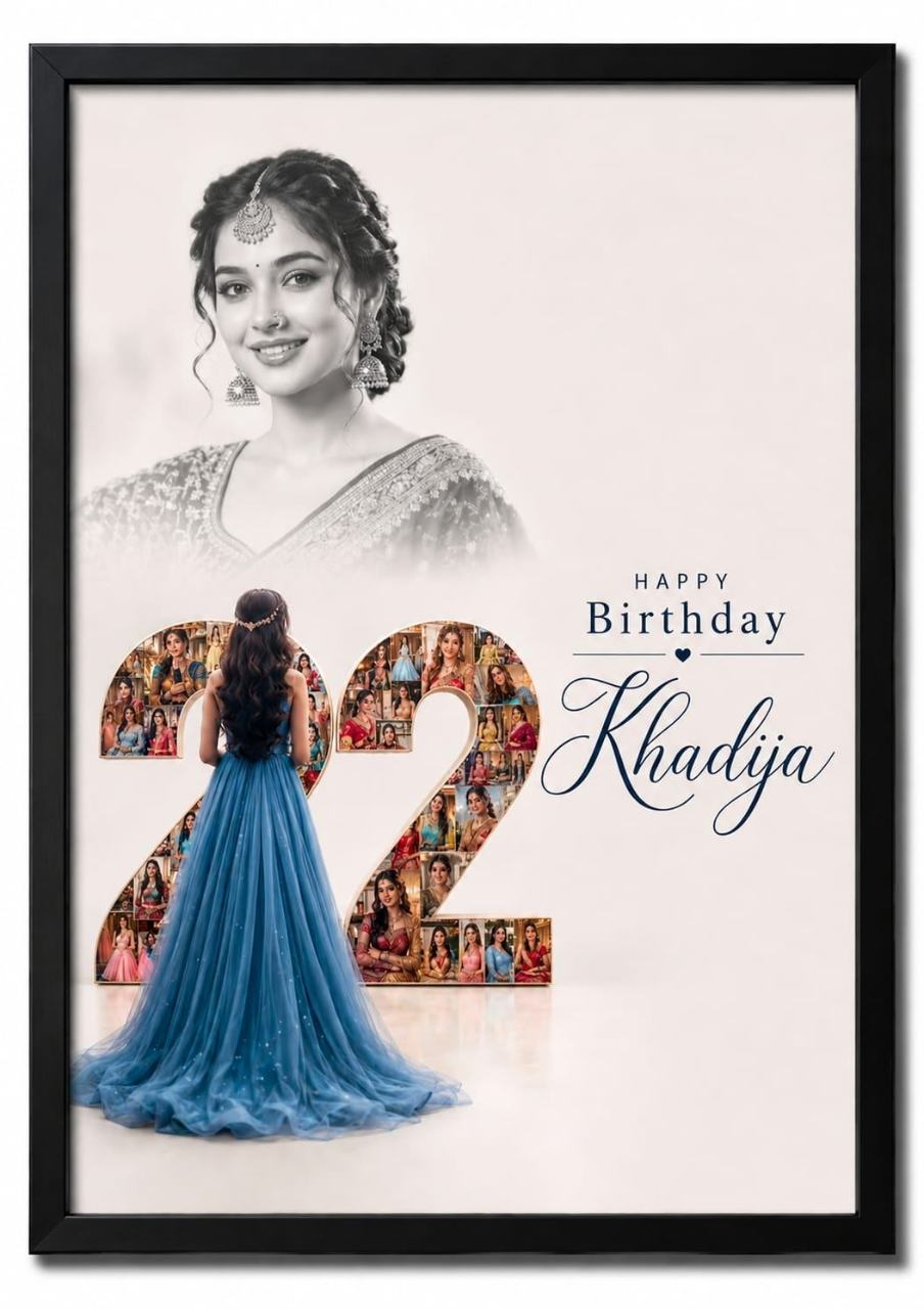22th  Birthday photo frame
