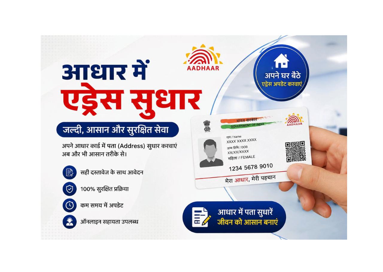 Aadhar Address Update Pita Ya Pati Ka Name Update