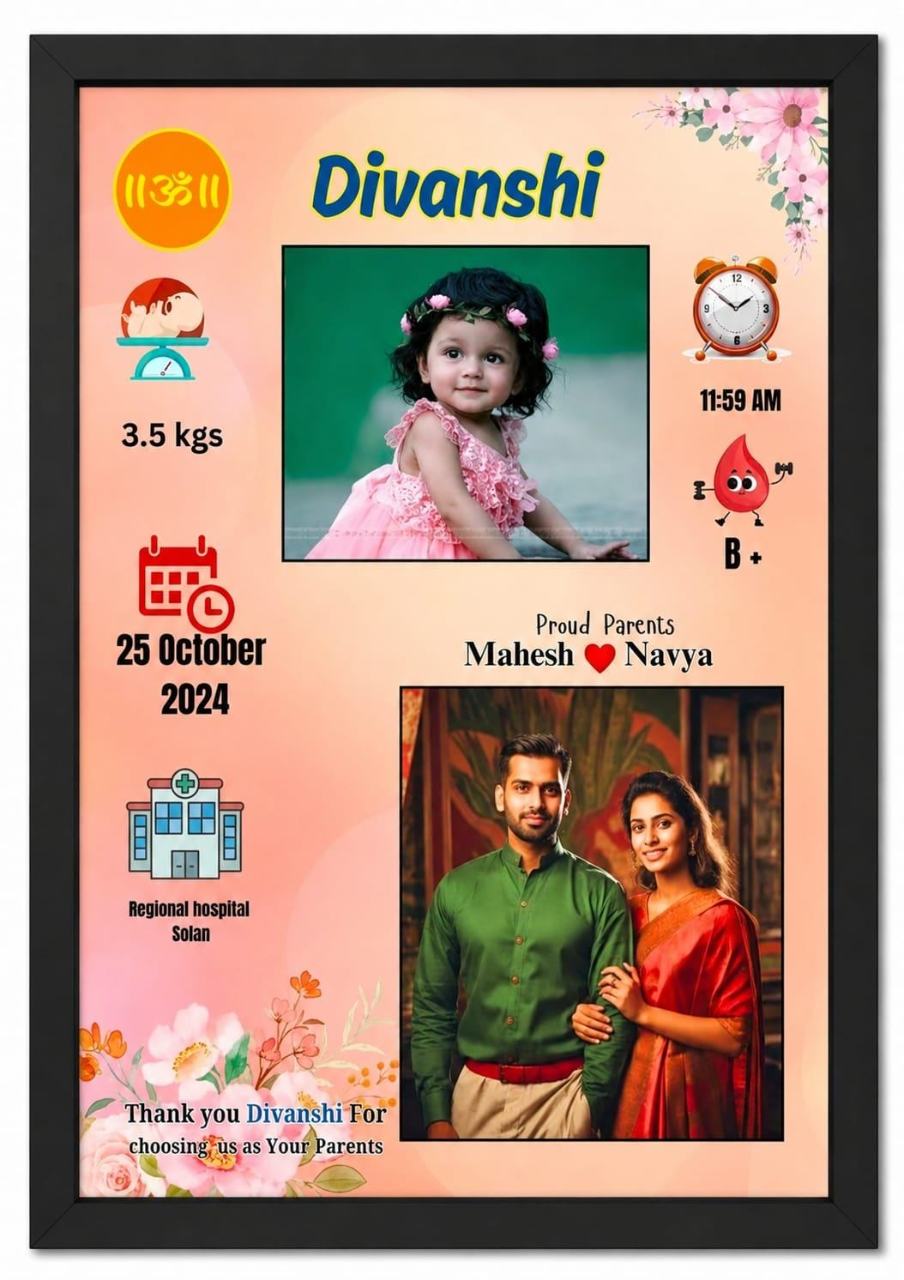 (Baby Birth Announcement Frame)