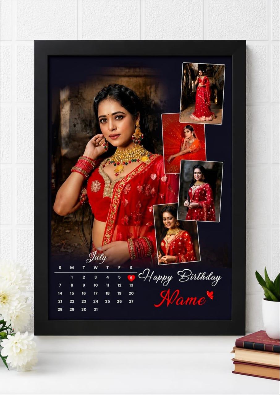 Birthday calendar frame