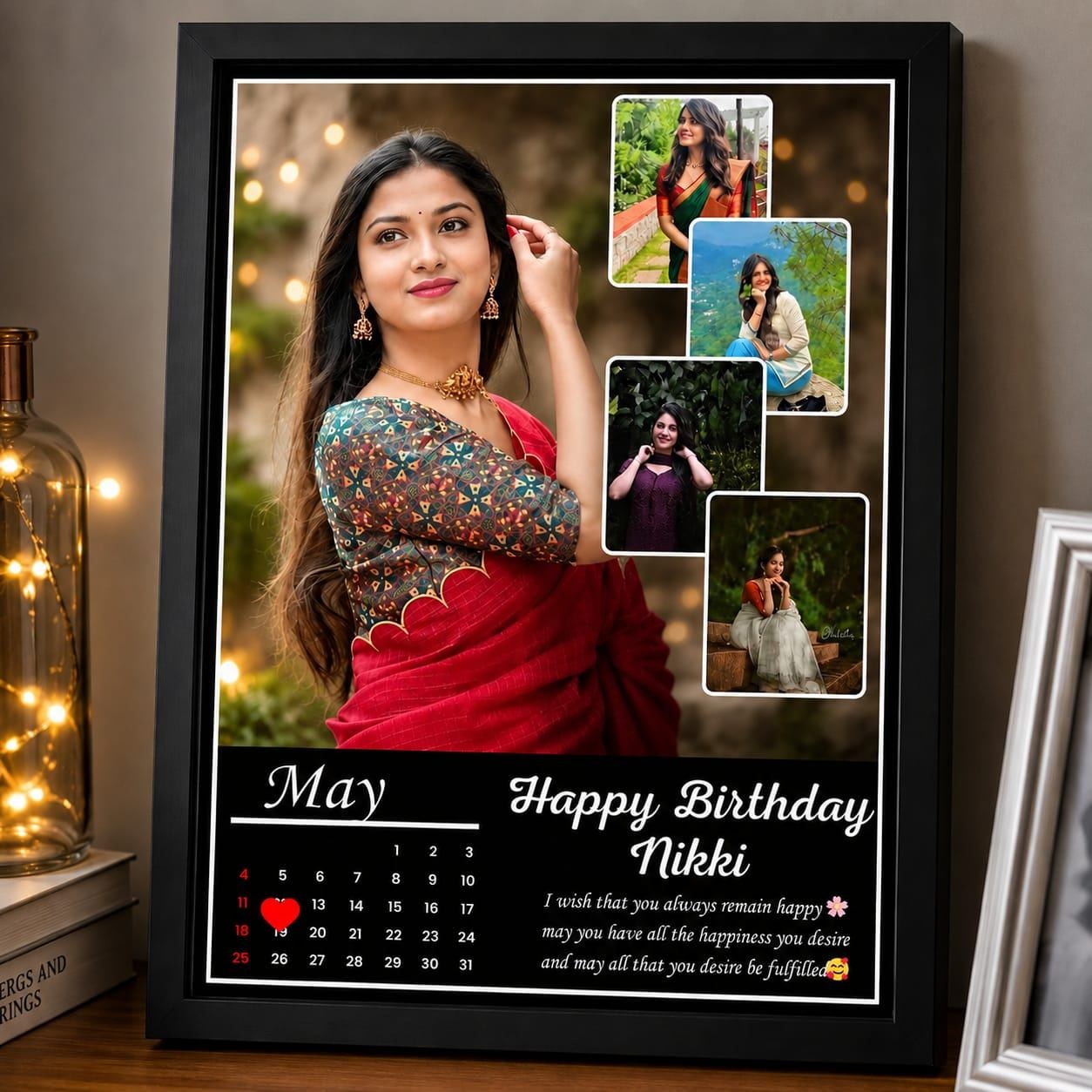 Birthday  calender photo frame