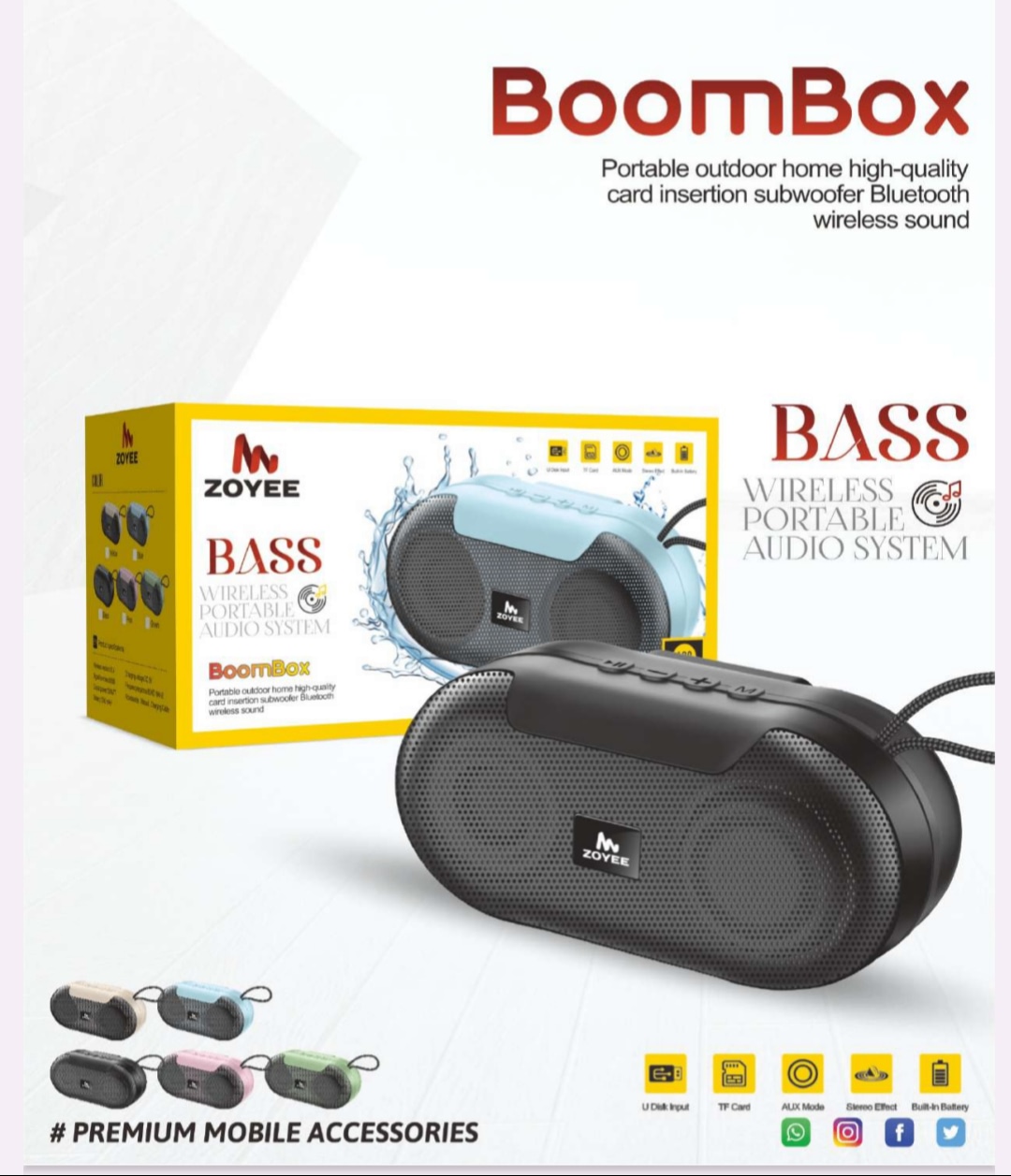 Boom Box Bluetooth Speaker