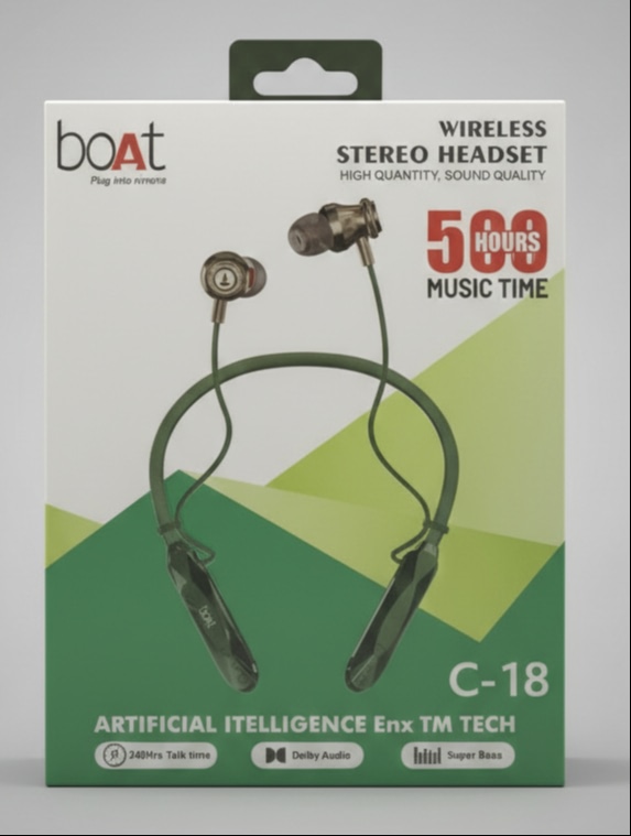 Boat C-18 Wireless Stereo Headset (or neckband).