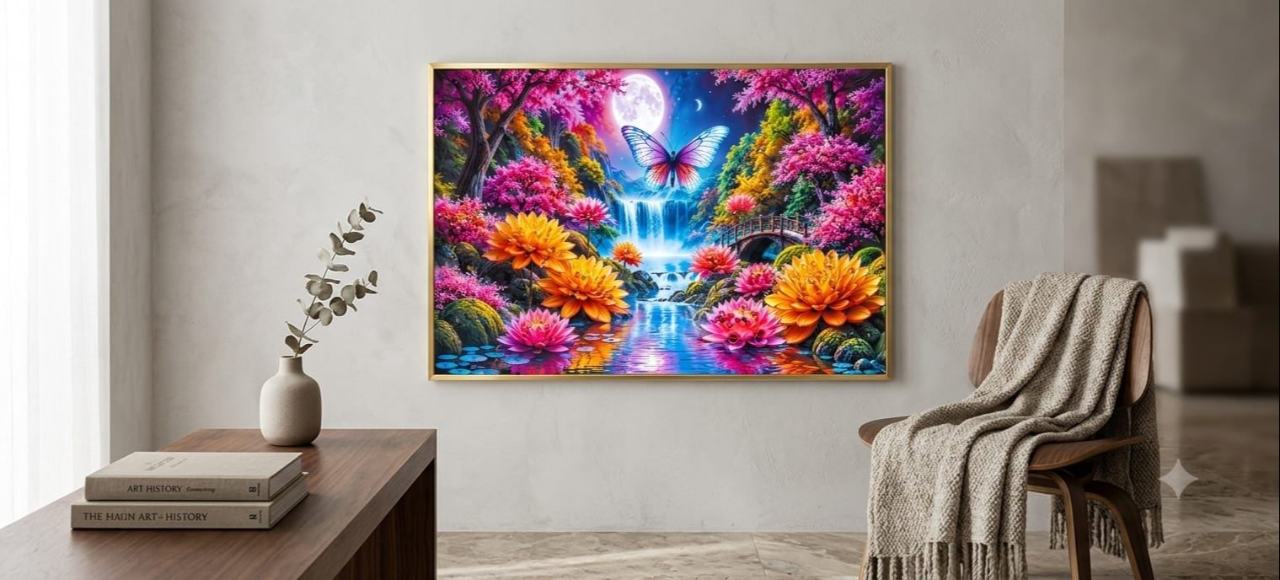 "Butterfly Waterfall"  (12×18 Size)