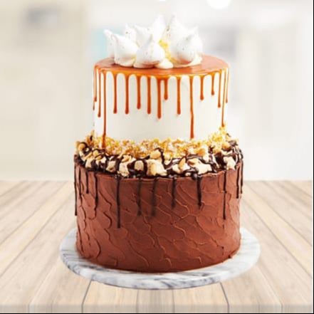 Caramel Popcorn  Pineapple Cake