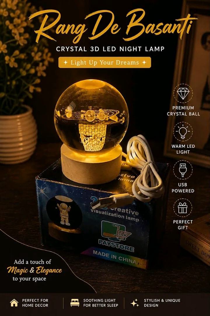 Crystal 3D LED Night Lamp