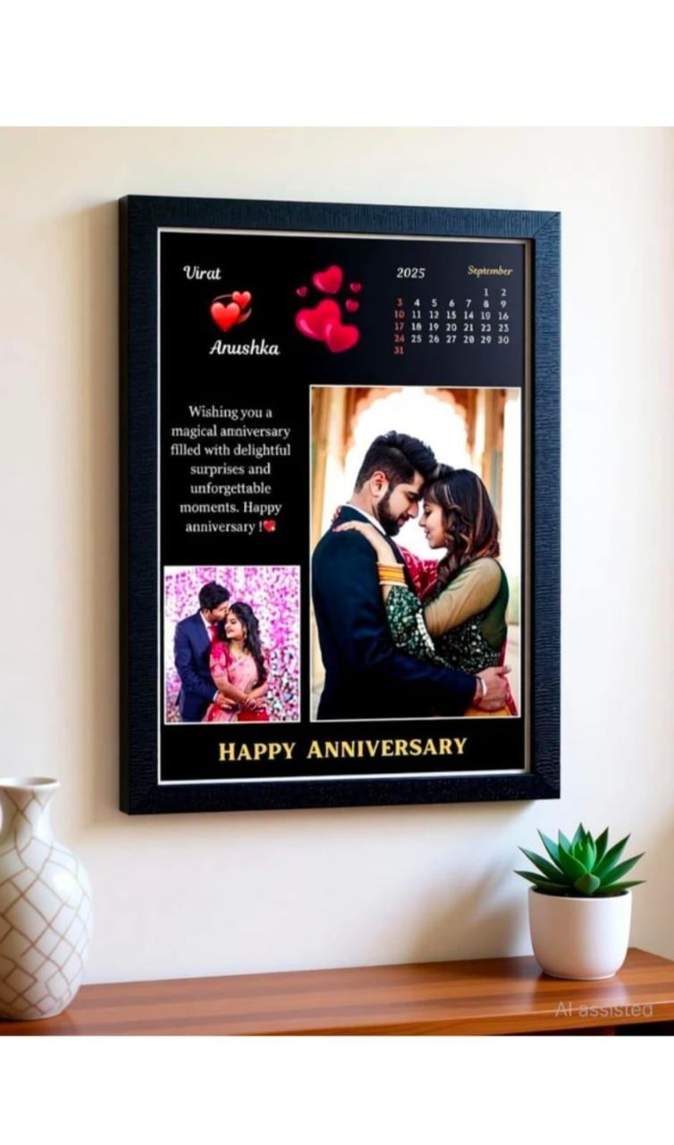Customized Calendar Anniversary Photo Frame