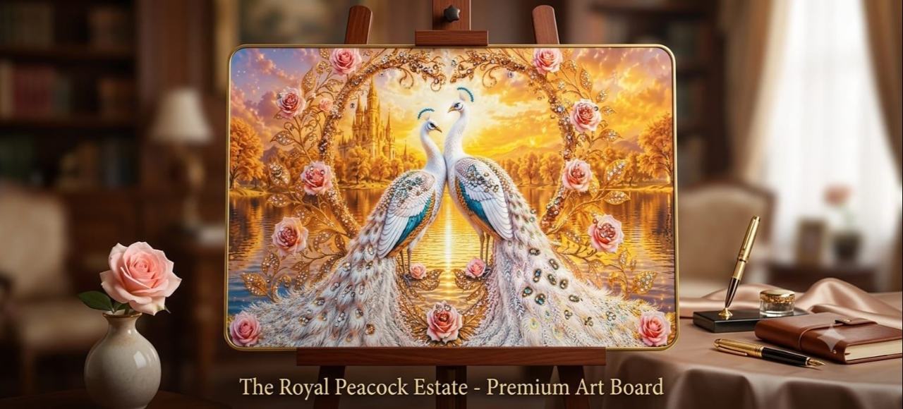 Glorious Peacock Duo (12×18 Size)