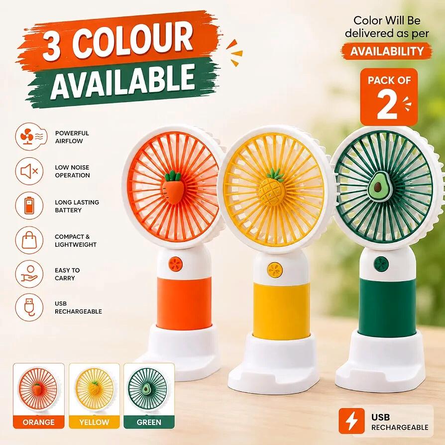 Portable Rechargeable Mini Fan with 3 Speed Modes