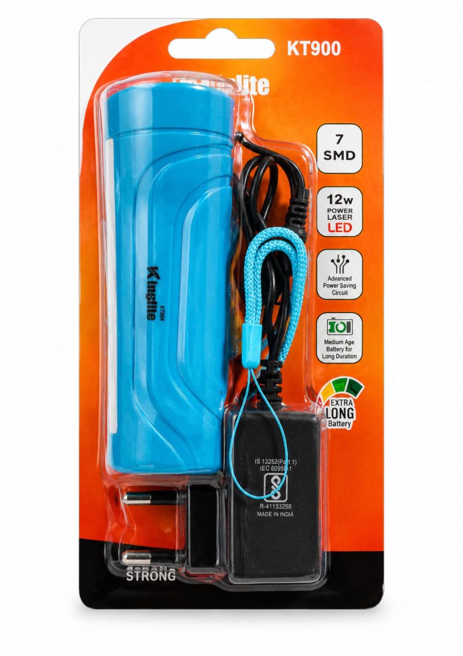 Kinglite KT900 Rechargeable LED Emergency Light and Flashlight.