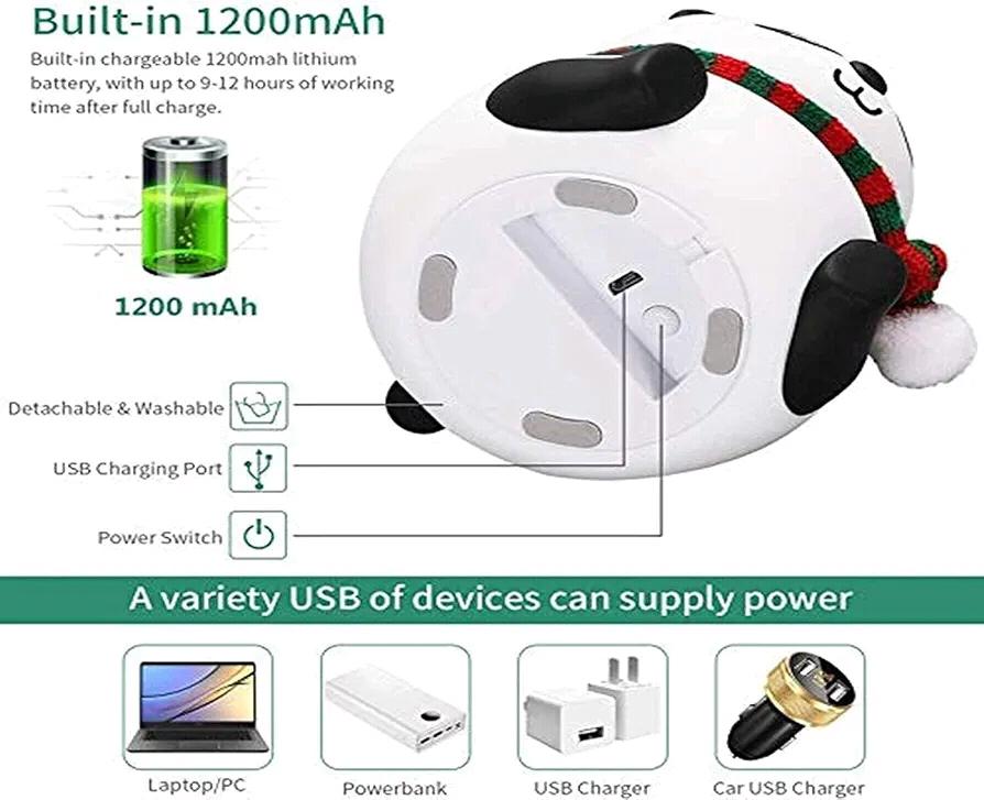 Panda Silicone Night Light for Kids, Soft Touch LED Bedside Lamp, USB Rechargeable Cute Panda Lamp for Baby Room & Bedroom 53% off