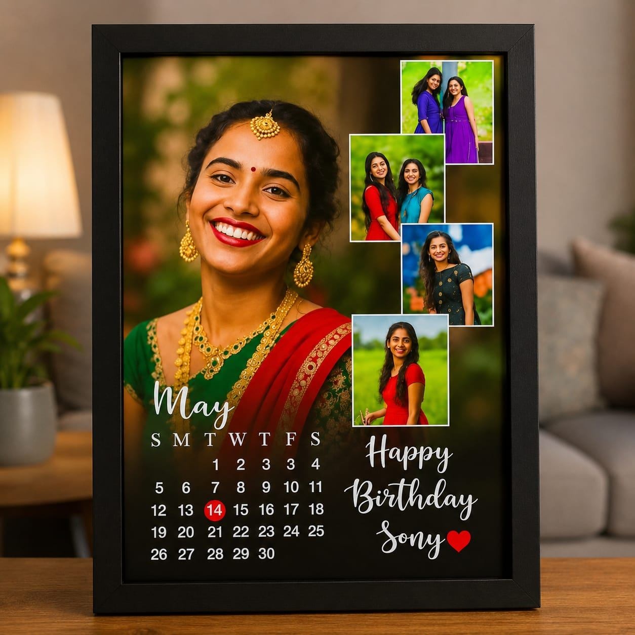 Personalized Birthday Calender Photo Frame