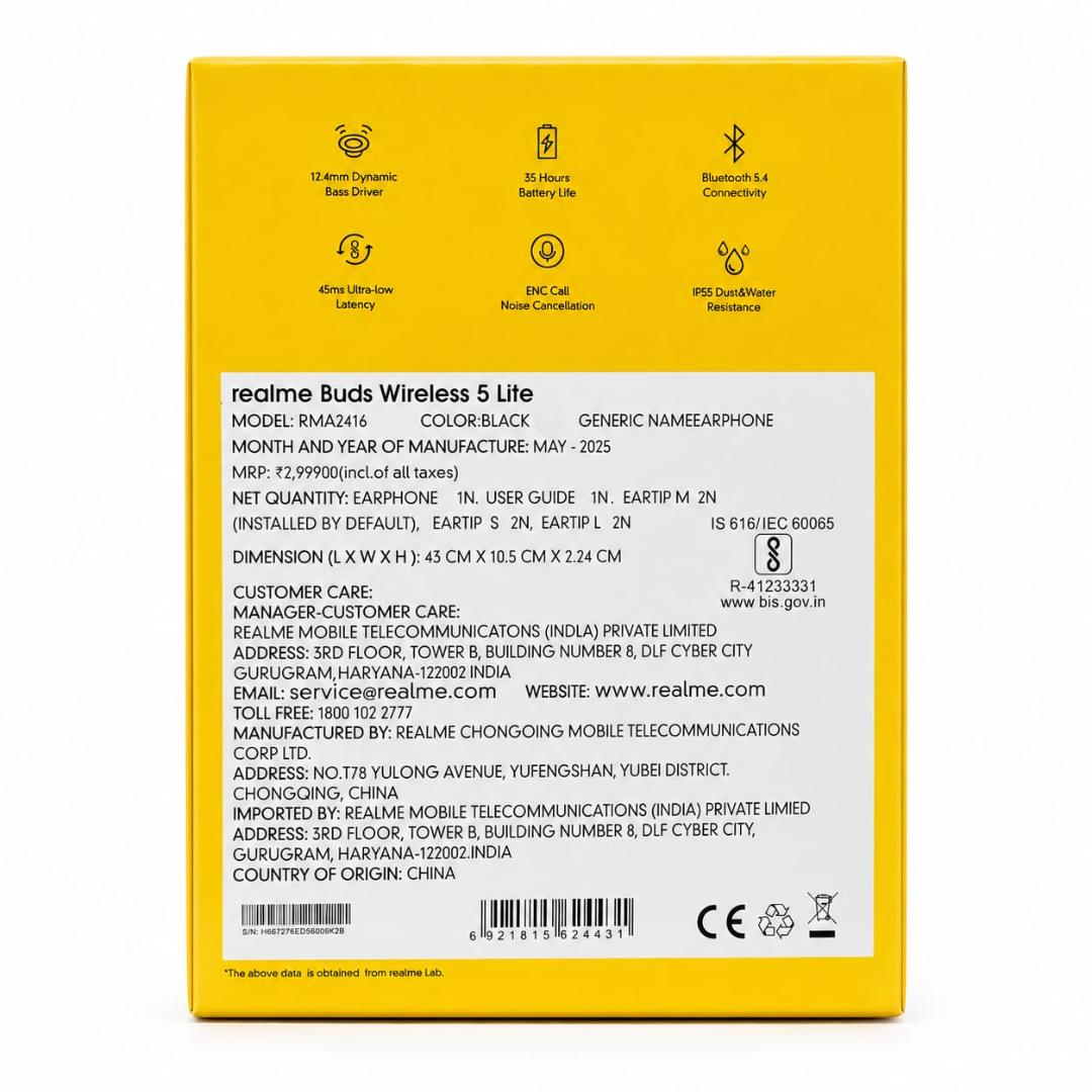 Realme Buds Wireless 5 L ITE