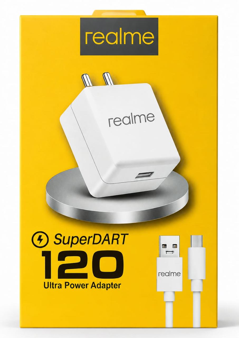 REALME SUPER FAST 120W ULTRA POWER ADAPTER  WARRANTY 6MONTH