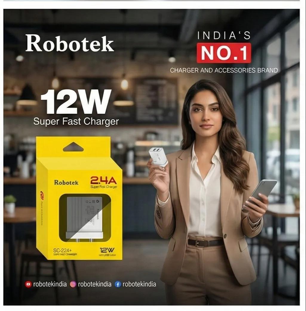 Robotek SC 224+ Charging Adapter And Cable Warranty 6Month