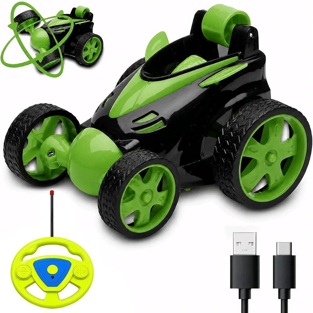 Rotating & Rolling Stunt Car Toy | Spin, Stunt, Flip Functions | Remote Control