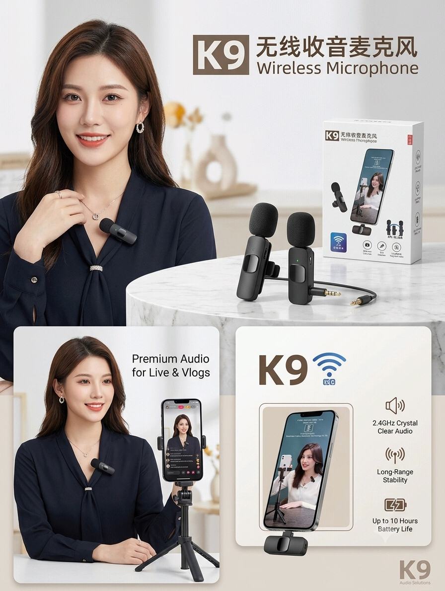 SFZ Wireless Collar Mic for Type-C Android Cell Phone,Tablets & iPhone Supported Lavalier Microphone, Noise Reduction Lapel Mike -Shoots, Yo