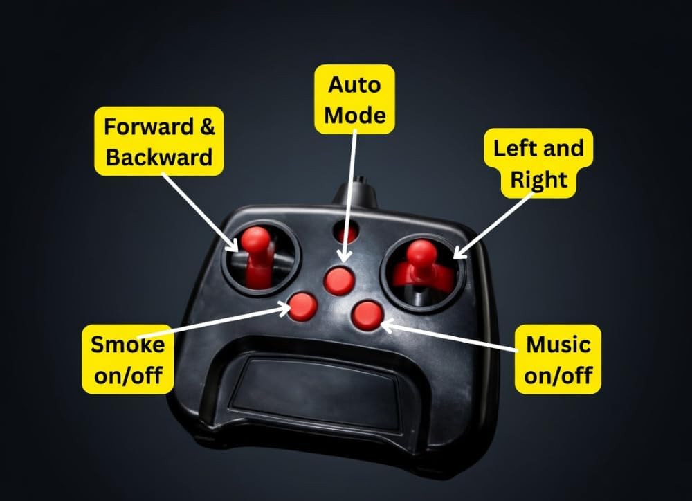 Thar Inspired Rechargeable RC Car with Smoke Effect, LED Lights, 4 Direction Control, USB (Black)