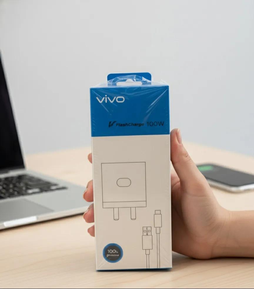 Vivo 100W Flash Charge adapter and cable set. Warranty 6 Month